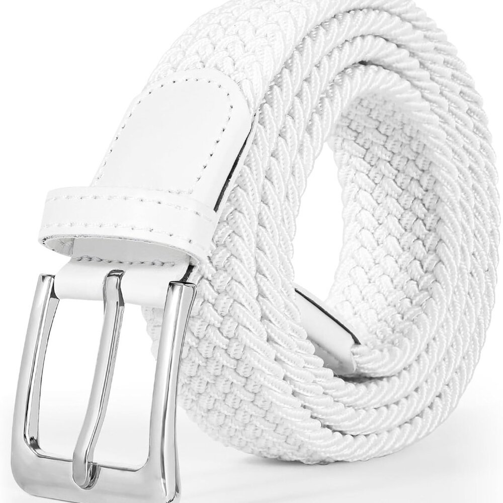 Women Braided Woven Elastic Stretch Belt Men Golf Web Casual Belt for Pants Jean